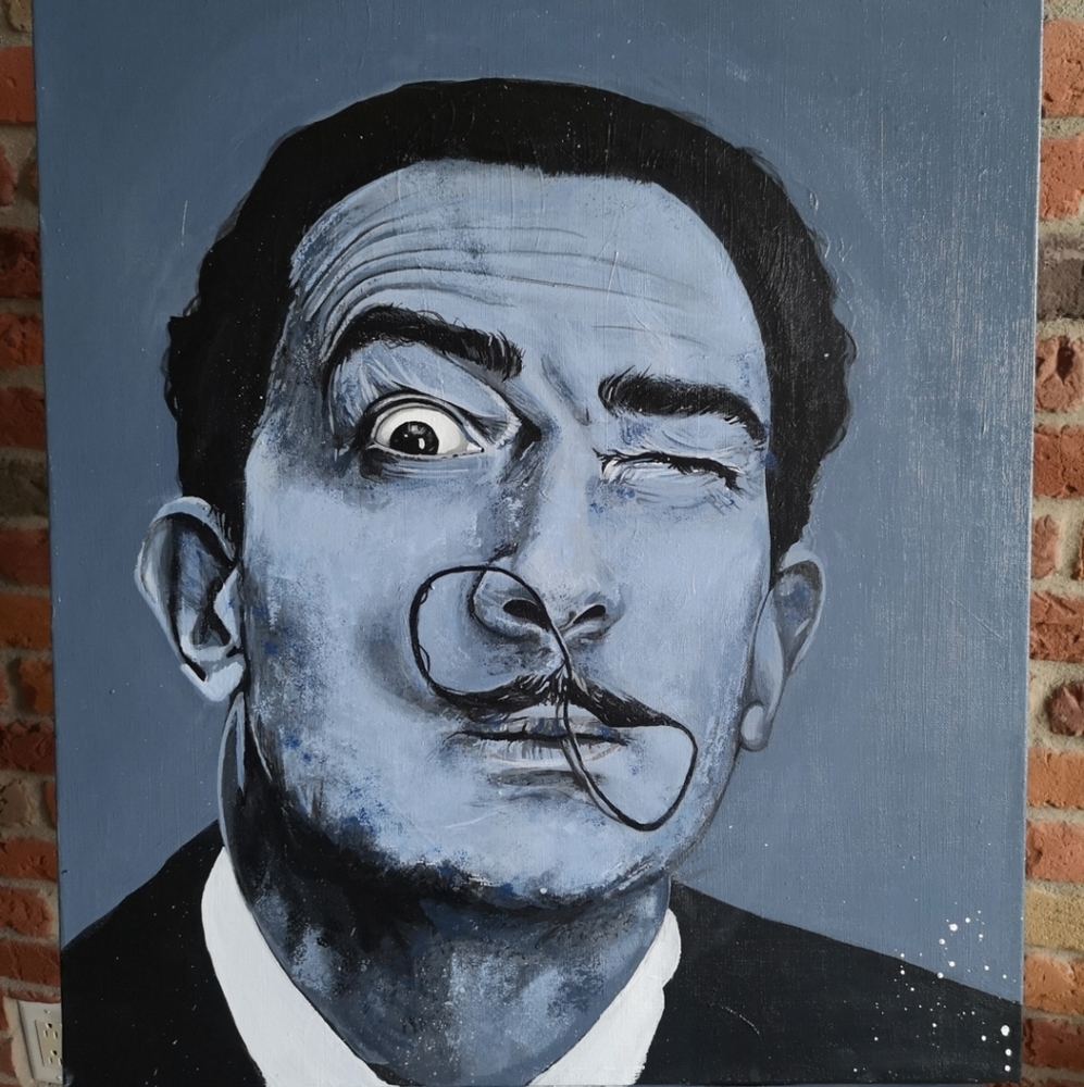 Salvafor Dali portrait Acrylic